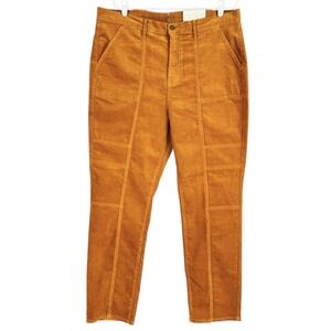 a.n.a. Women's Stretch High-Rise Straight Brown Sugar Corduroy Pants Size 18 NWT